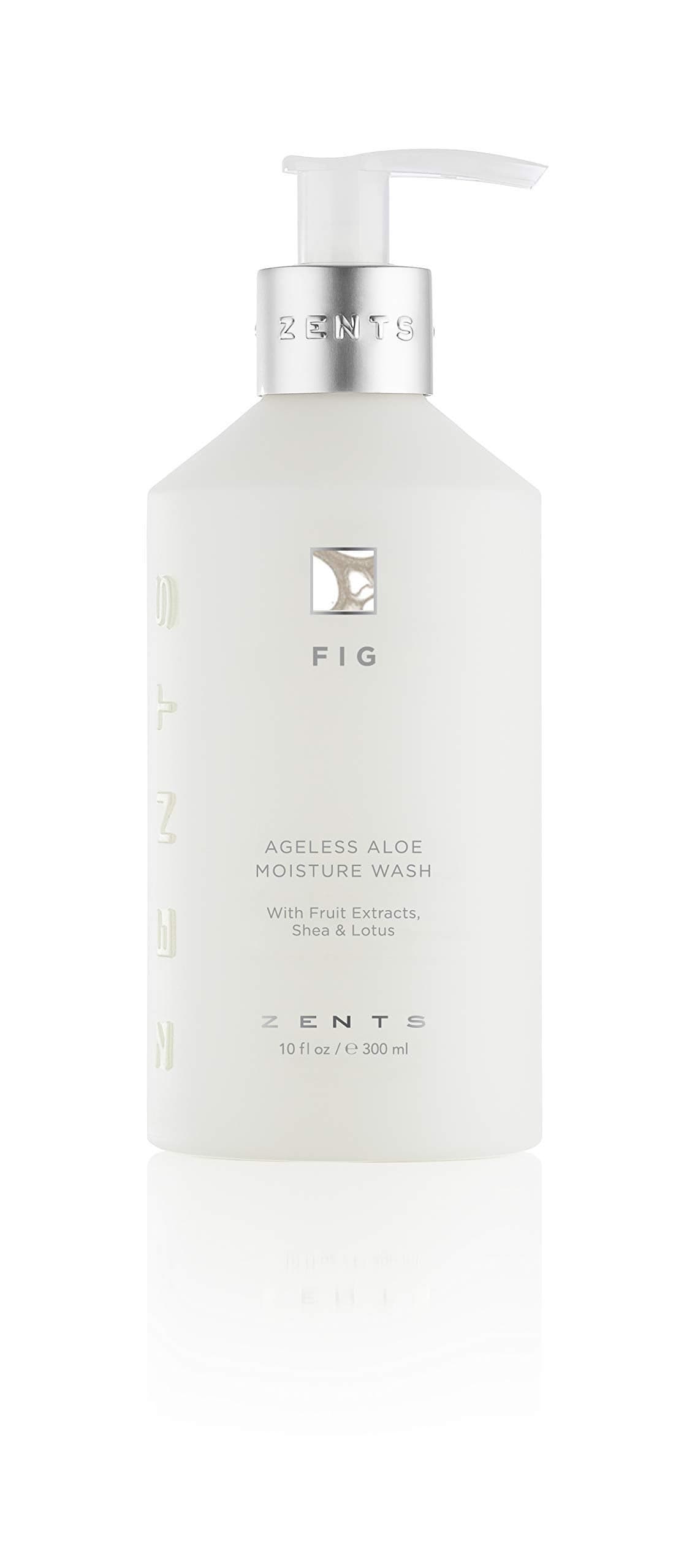 Zents Hand & Body Wash (Fig Fragrance) | Hydrating Anti-Aging Cleanser with Organic Shea Butter & Aloe for Dry Skin | Gentle & Nourishing | 10 fl oz