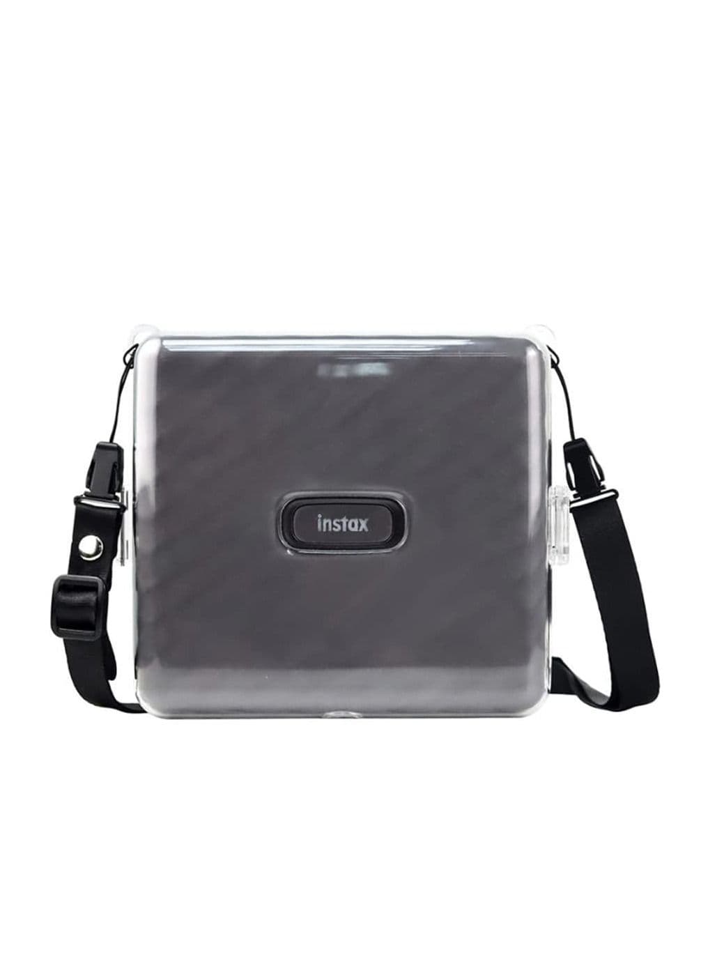 Protective Case Compatible with Fujifilm Instax Mini Instant Film Camera/Crystal Hard Shell PVC Protective Cover Carrying Cover/with Adjustable Shoulder Strap -Clear (For LINK WIDE)