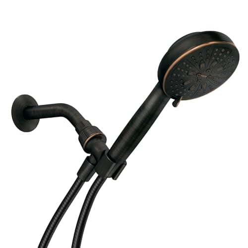 Moen Mediterranean Bronze Hydro Energetix High Pressure Shower Head with Handheld Sprayer Featuring 8 Spray Settings 200H0BRB