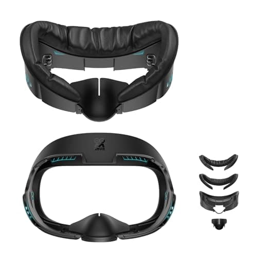 AMVR FC1 Face Pad Facial Interface Compatible with Meta Quest 3 Accessories with PU Leather and ice Silk face Cover NOT Compatible with Meta Quest 3S Video Game