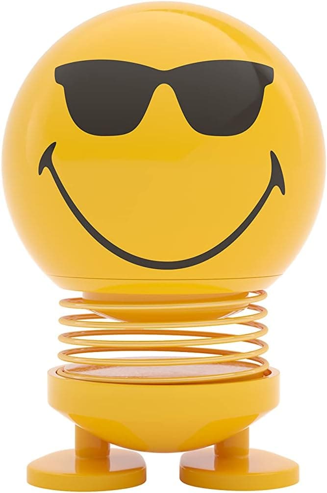 Hoptimist Baby Smiley Cool Bumble Yellow Home Decor Ornament Danish Design Plastic WMetal Spring Small Creates Cheerful Movement