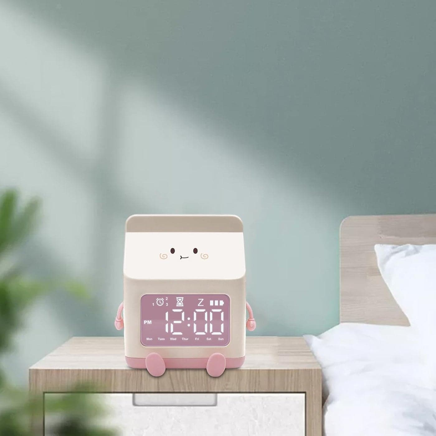 Calyrex Cartoon Milk Box Alarm Clock Multifunctional Student Dedicated Electronic Alarm Clock Childrens Digital Alarm Clock