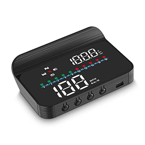 wiiyii Heads up Display for Cars, M19 GPS Digital Speedometer with Speed MPH, Windshield Projection for All Vehicles