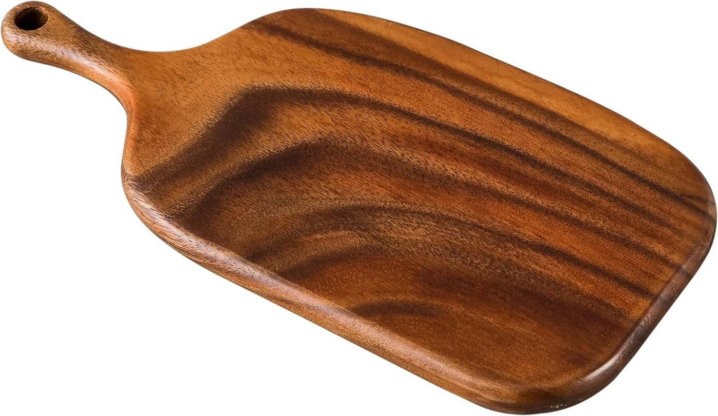 SOFE Farmhouse CharcuterieCheese Board Walnut Wooden Chopping Board for Kitchen Cutting Board with Handle Serving Board for Meat Fruit Desserts Bread Rectangle 15 X 7 Inches