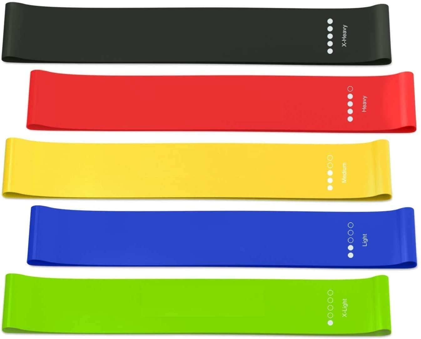 LAFILLETTE Natural Rubber Exercise Band, Stretch Band For Exercise, Legs, Gym, Workout, Pull Ups - Resistance Loop Bands For Fitness, Yoga, Physical Therapy, Home Exercise Training For Women, Men