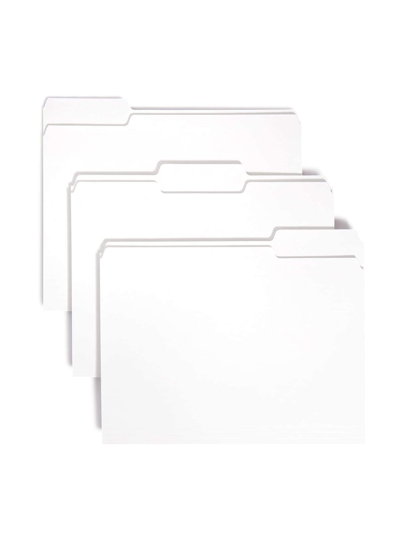 Smead Standard File Folders 100 Count White 13Cut Tabs Letter Size 12843
