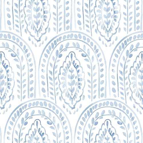 Micpolo Peel and Stick Wallpaper Modern Wall Paper Boho Contact Paper Removable Peel and Stick Blue and White SelfAdhesive Wallpaper for Bathroom Bedroom Kitchen Wall Decor 173 x 197