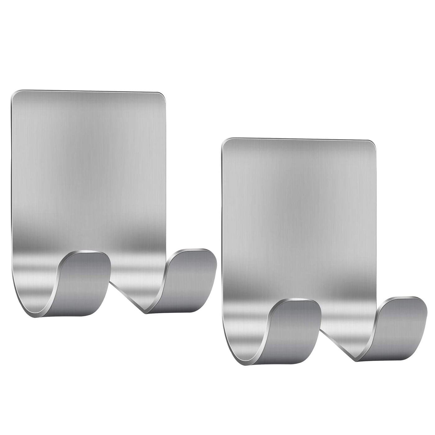 Razor Holder Shaver Hook Hanger Stand2 PackSelf Adhesive Stainless Steel Heavy Duty Utility Storage HookShower Hook for RazorBathroom Kitchen Organizer for Plug Robe Towel Loofah Bathrobe Coat