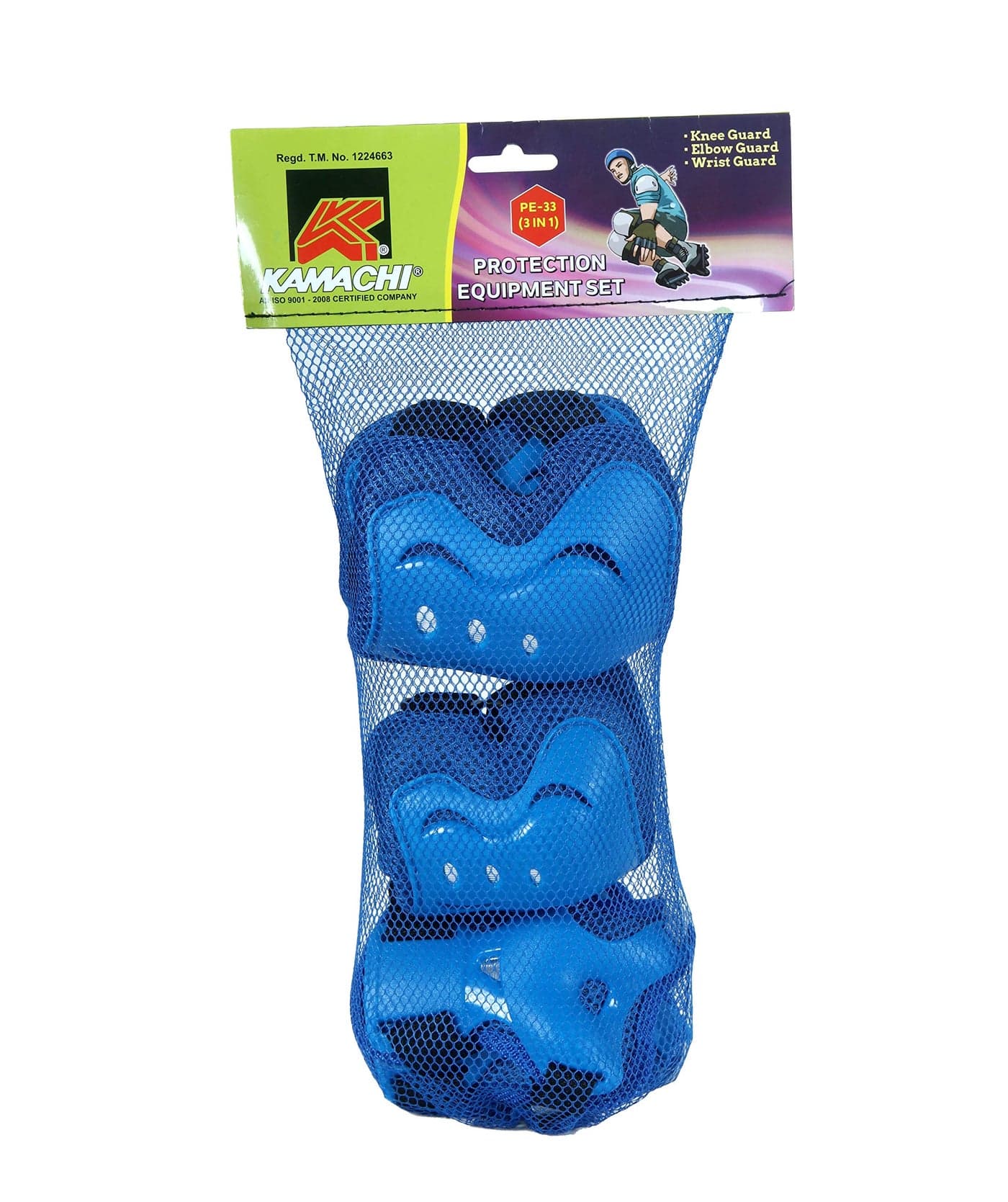 Kamachi PE-33 (10MM Thickness) 3-in-1 Protection Equipment Set; Protective kit; Skating Kit; Cycling Kit