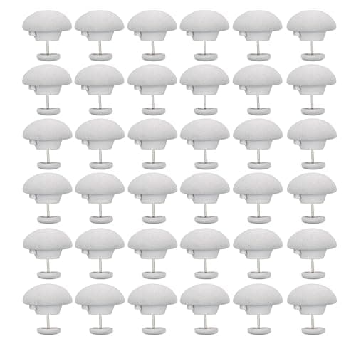 aDai Duvet Pin Duvet Clips | Comforter Clips | Double-Sided Pin Fasteners with Soft Fabric Material | Clips with Long & Short Nails for Duvet Covers, Quilts, Cushions, Curtains | Grey | Pack of 36