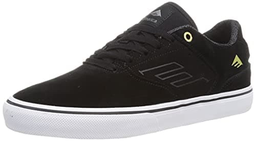 Emerica The Low Vulc – Slim Skate Feel, Vulcanized Durability, Cushioned Fit, True Quality, Everyday Wear Black/Gold/White