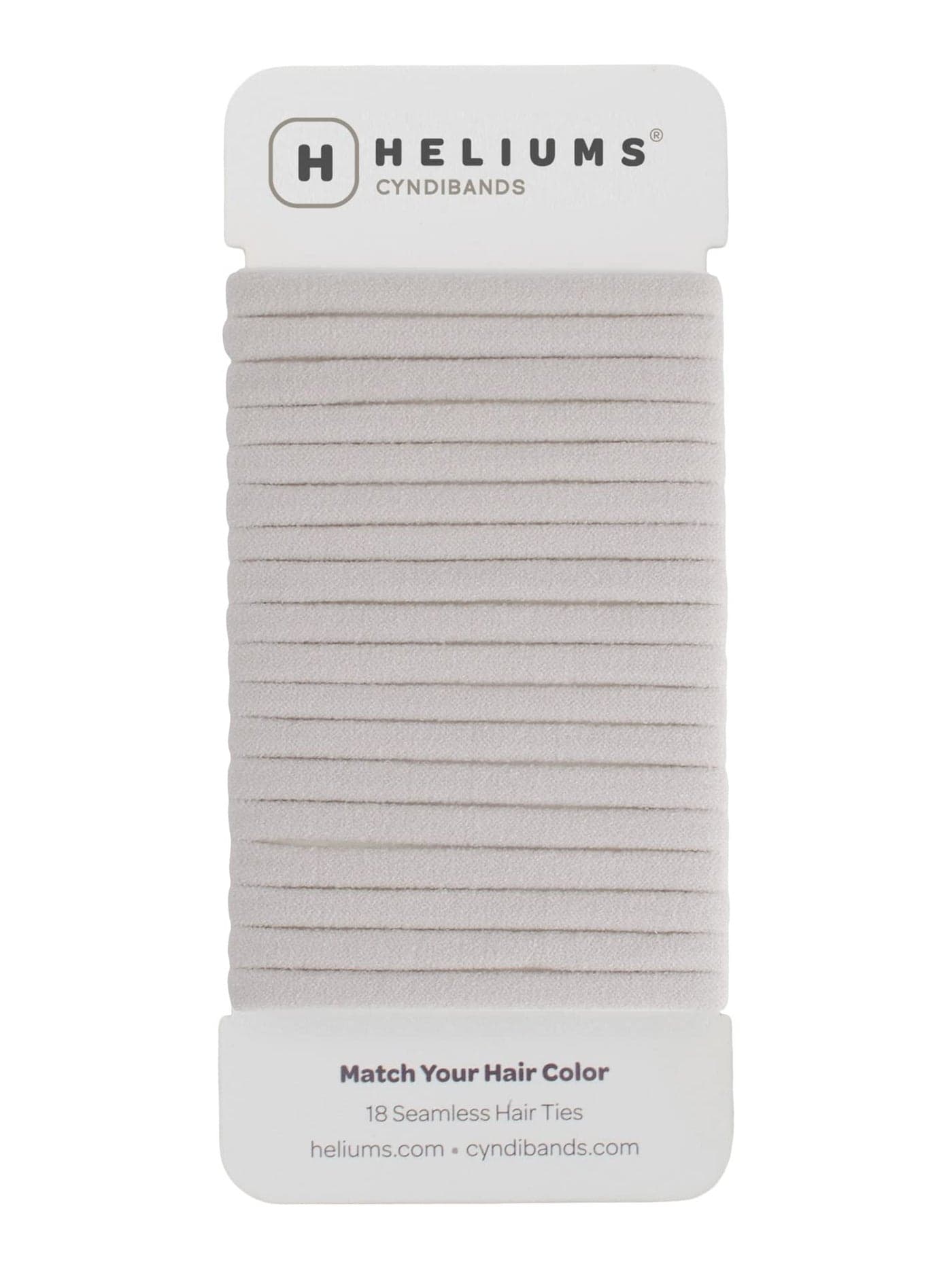 Heliums Thin Seamless Hair Ties Ash Blonde 6mm Nylon No Damage Ponytail Holders 175 Inch Medium Hold for Thin to Normal Hair 18 Pack