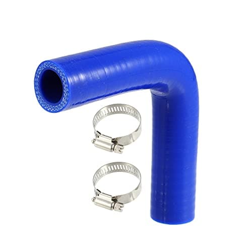 X AUTOHAUX 1 Set 19mm 075 ID 90 Degree Elbow Engine Silicone Hose Blue for Car Intercooler Intake Piping with 2 Pcs Clamps