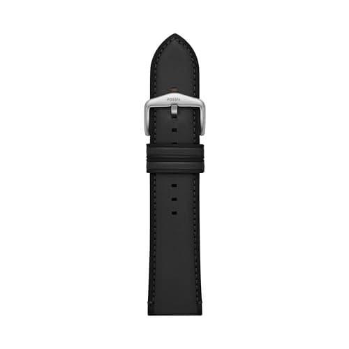 Fossil Mens 24mm Black LiteHide Leather Watch Band