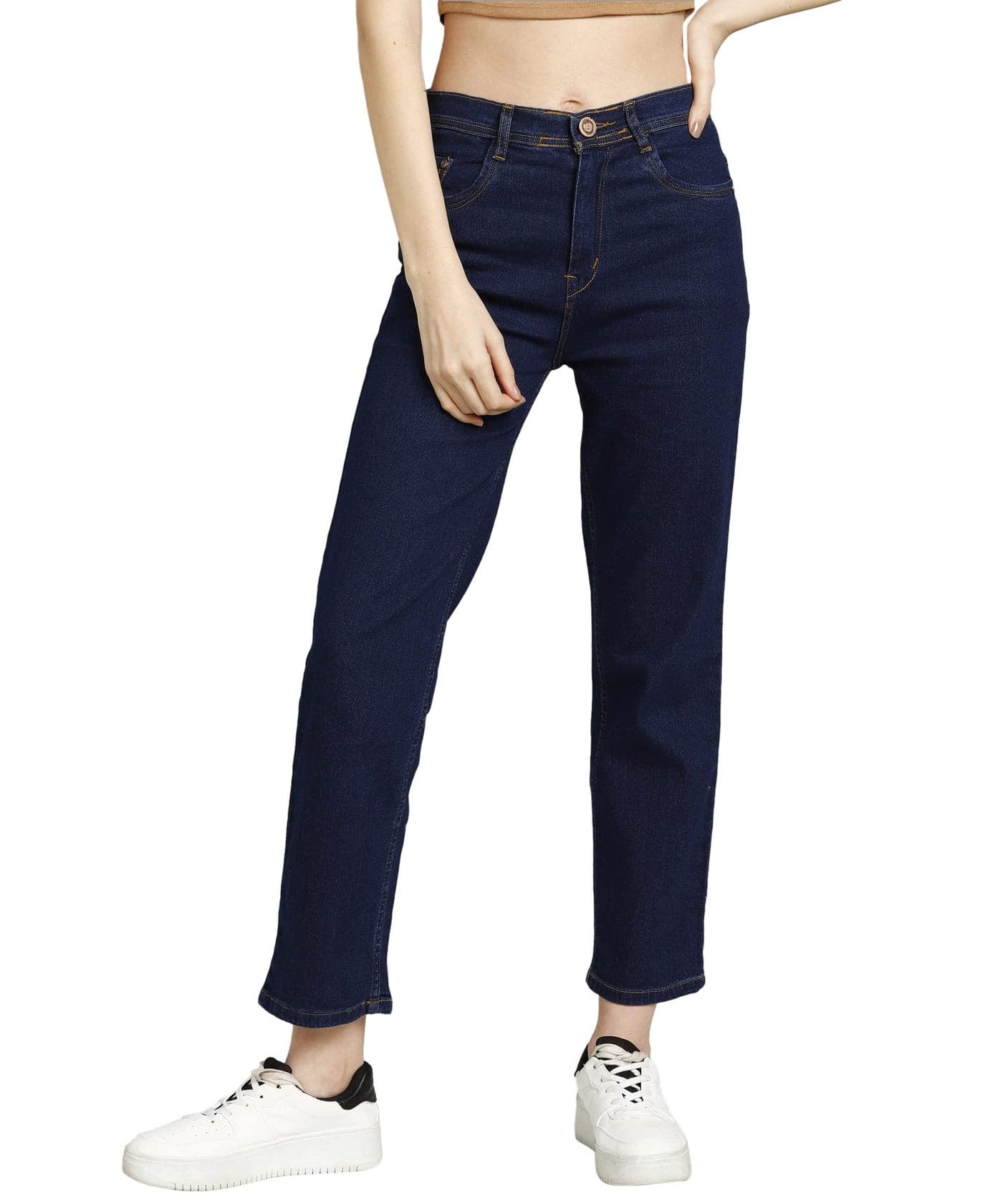 Nifty Women's Denim Straight Fit Boyfriend Jeans (Jean_1439_BSC_28_Basic_Blue_28)