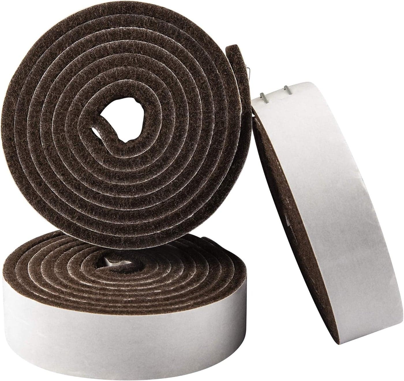 SoftTouch 1 x 60 HeavyDuty SelfStick Felt Furniture Strip Roll Protect Surfaces from Scratches Damage Brown 3 Pack