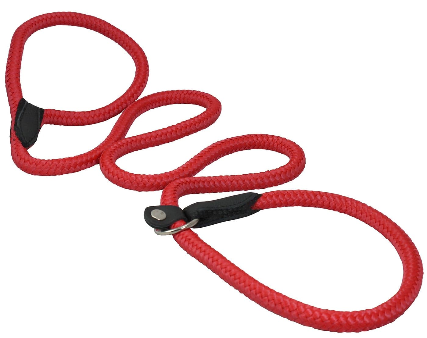 Dogs My Love Nylon Rope Slip Dog Lead Adjustable Collar and Leash 6ft Long (X-Large: 1/2" (12mm), Red)
