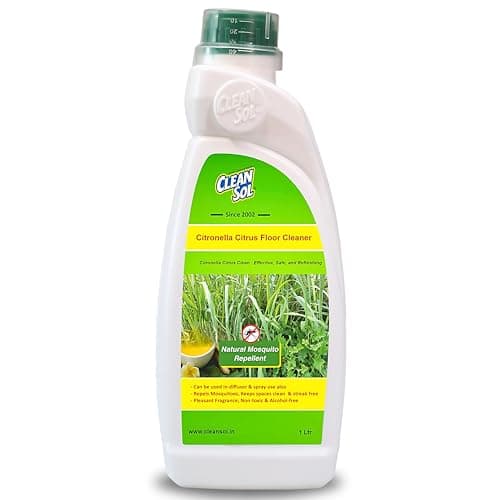 Cleansol Citronella Citrus Floor Cleaner Liquid – Natural Disinfectant & Eco-Friendly | Pet-Safe Multipurpose Herbal Floor Cleaner | Keeps Mosquitoes Away | 1 Litre