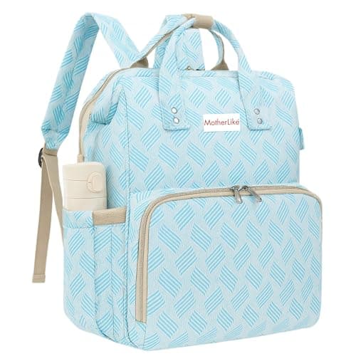 MotherLike Diaper Bag for Mothers for Travel | Baby Bag for Mother Travel with Waterproof Fabric & Insulated Bottle Holders | Lightweight Maternity Diaper Bag for Mom & New Born Baby | 20 L (JM19)
