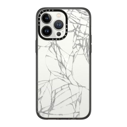 CASETiFY Compact Case for iPhone 14 Pro Max Lightweight 4 ft 2X Military Grade Drop ProtectionSlim Broken Clear Black