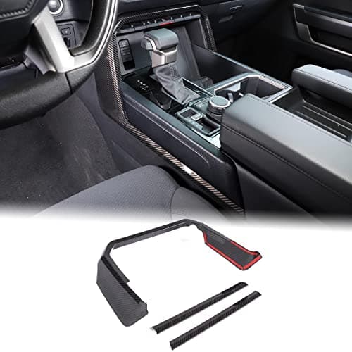 Aunginsy Car Central Control Gear Box Shift Panel Trim Cover Compatible with Toyota TundraSequoia 20222026 ABS Center Console Gear Shifter Side Panel Protective Strip Decorative Frame Accessories