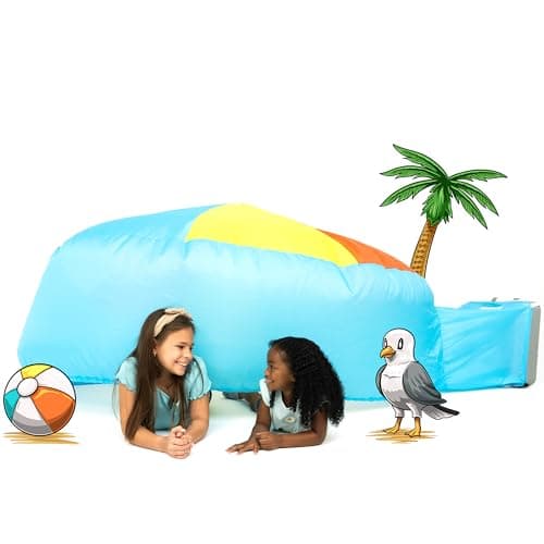 The Original Patented AirFort Build A Fort in 30 Seconds Inflatable Fort for Kids Play Tent for 314 Years A Playhouse Where Imagination Runs Wild Fan not Included Pretty in Pink