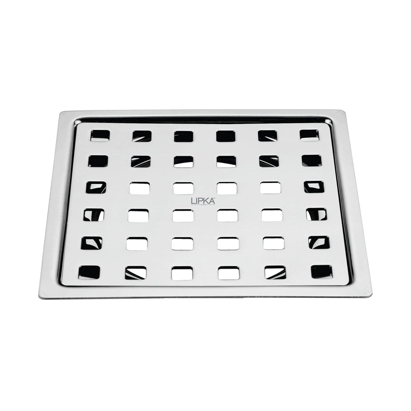 LIPKA Delta Deluxe Square Flat Cut Floor DrainPremium Stainless Steel 5 x 5 Inches