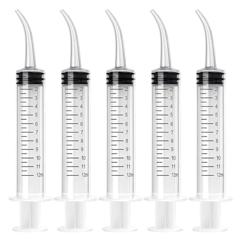5 Pack Injection Syringe, Hand Feeding Syringe for Birds and Small Pets, 12ml Capacity Syringe Pump for Safe Medication and Nutrition Delivery