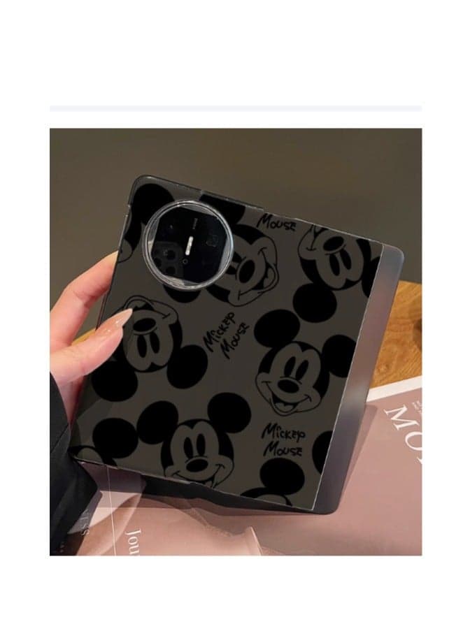 Huawei Matex5 Phone Case New Leather Case Mickey Avatar Folding Screen Creative Niche Anti Fall Couple Flip Mickey Avatar ★ All Inclusive Flip Leather Case