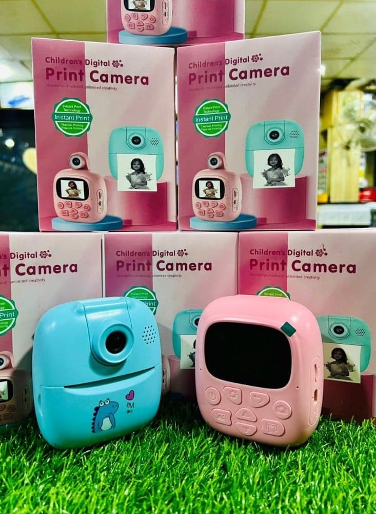 Funducts Kids Camera Instant Print, 1080P Video Camera Toys with No Ink Print Paper & 32G TF Card, Digital Toddler Camera for Kids Girls Boys Age 3-12, Christams Birthday Children's Gifts (Blue)