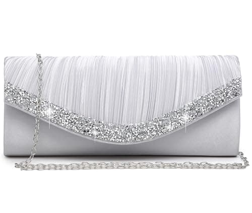 Dasein Clutch Purses for Women Evening Bags Formal Clutches with Rhinestones for Wedding Party Prom Dressy Purse