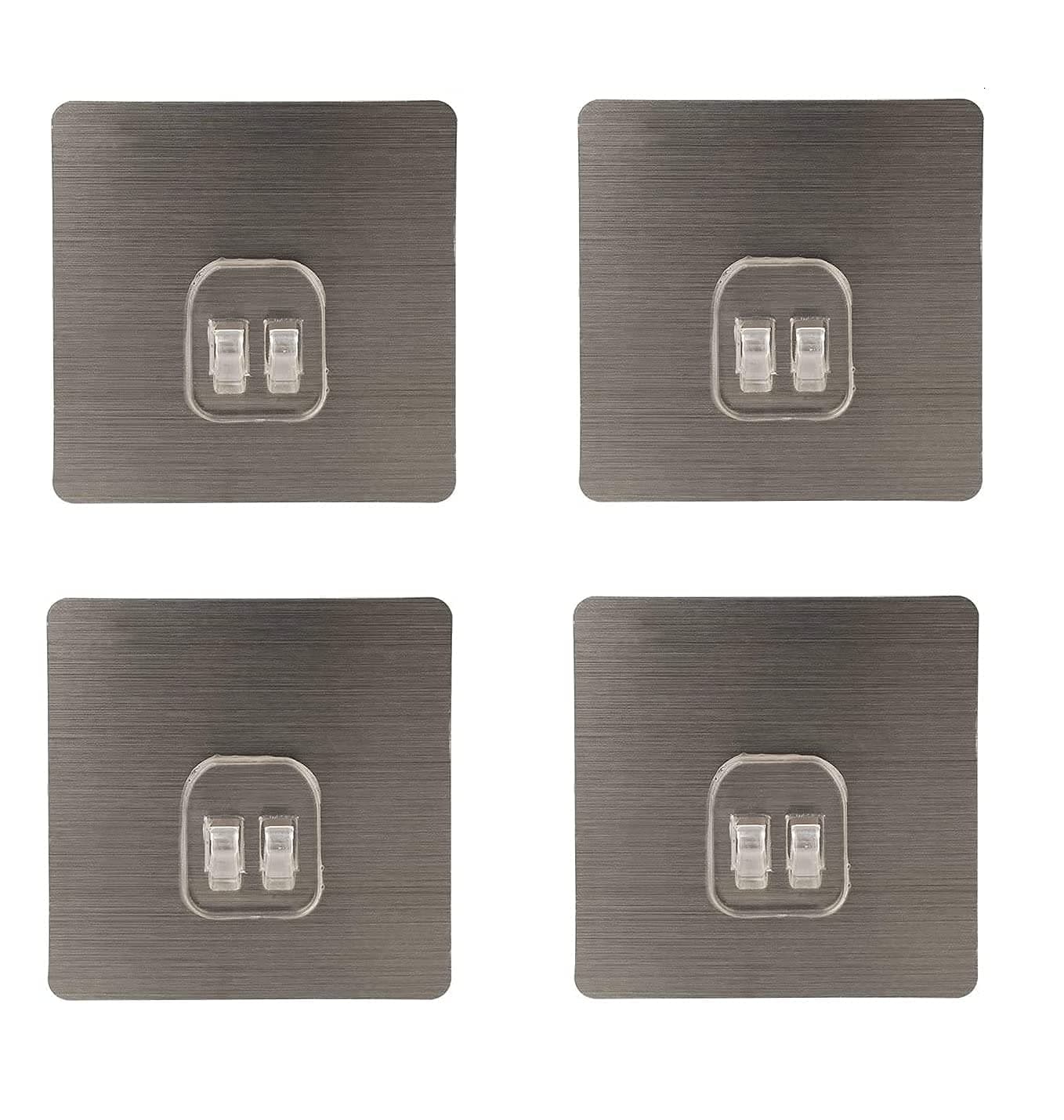 Taslibra Self Adhesive Sticker Wall Hook For Bathroom Wall Self Corner Shelves,Golden (Pack Of 4Pcs) - Plastic