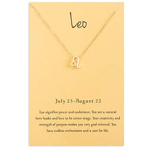 Zealmer Cyberny Women 18K Gold Plated Leo Pendant Necklace 18"