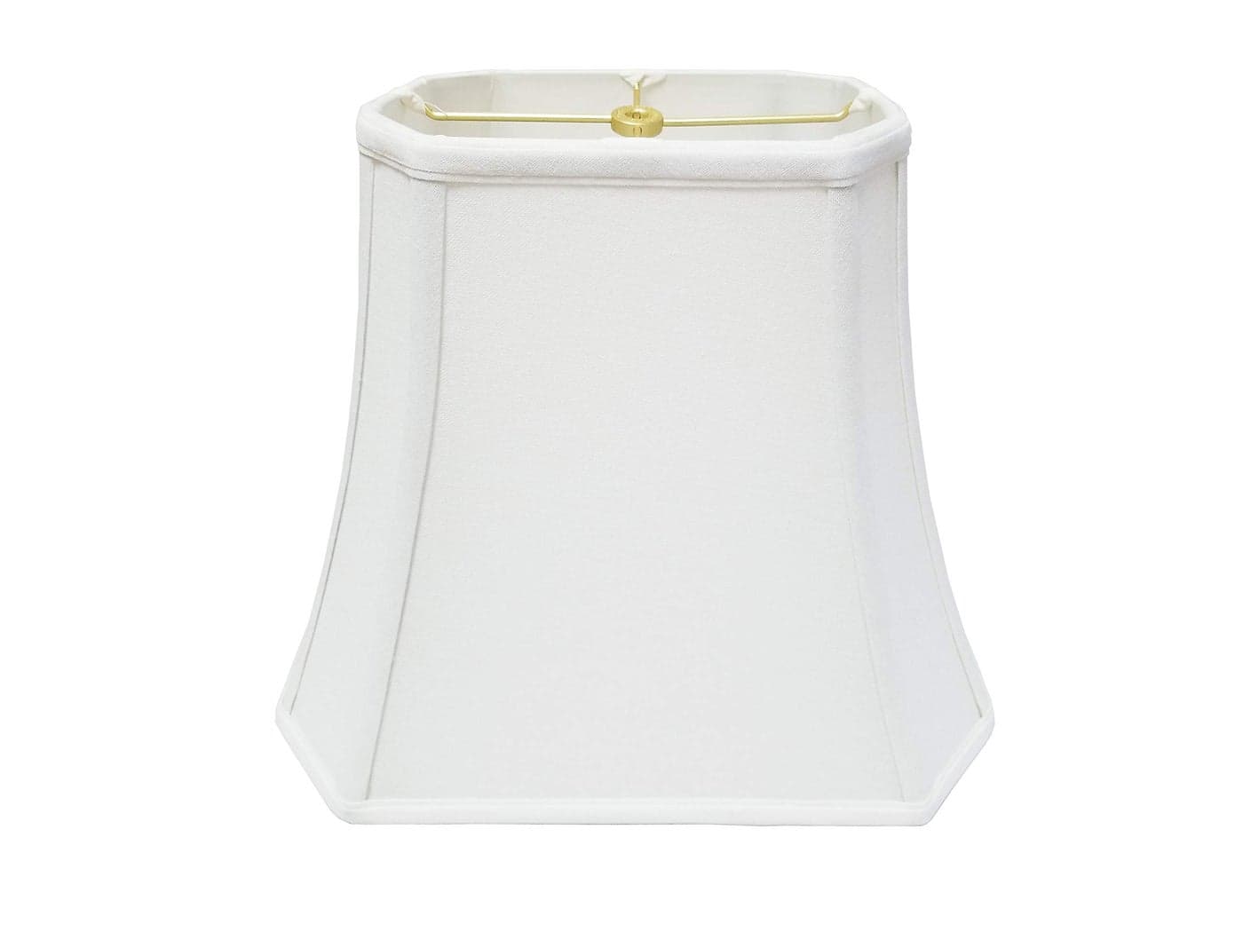 Royal Designs Inc BS71016LNWH Rectangle Cut Corner Basic Lamp Shade 7x9 x 1025x16 x 1225 Linen White