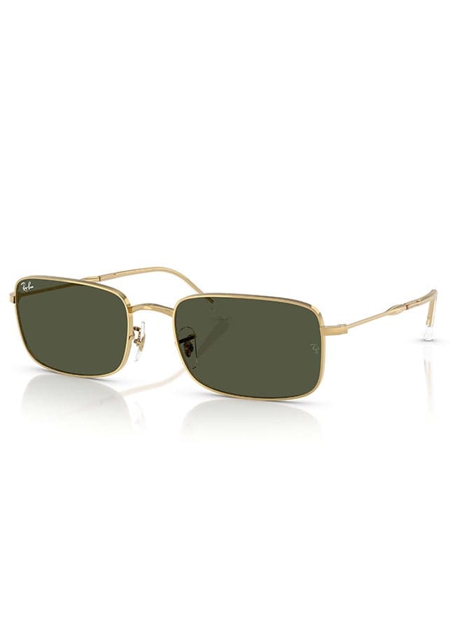 Unisex RB3746 001/31 Unisex's Full Rim Rectangular Sunglasses - Lens Size: 59 mm