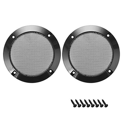 uxcell 2pcs 2" Speaker Grill Mesh Decorative Circle Woofer Guard Protector Cover Parts Black