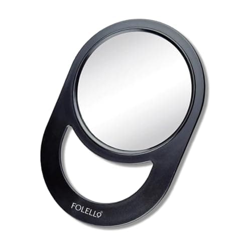 FOLELLO Unbreakable Salon Back Mirror with Round Edges (15.5 cm), Clear HD Mirror for Salon and Home Purpose, Lightweight Durable Small Makeup Mirror for Parlour