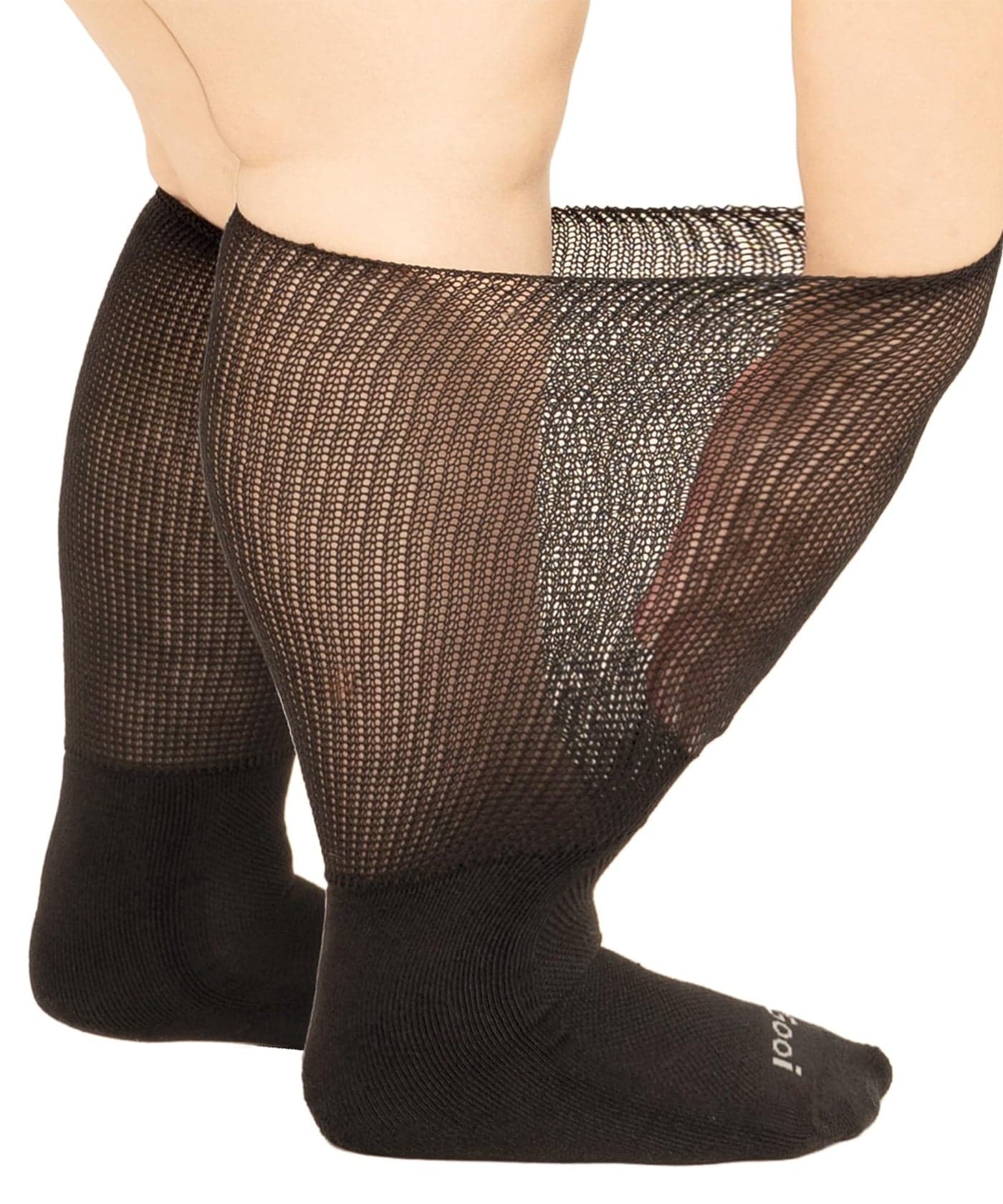 Gooi Extra Wide Socks for Swollen Feet Soft Stretch to 30" Seniors Diabetics Men Women 10-13 13-15 Non Binding Loose Fit Top Edema Lymphedema Neuropathy Bariatric Cover Cast Over The Calf Plus Size