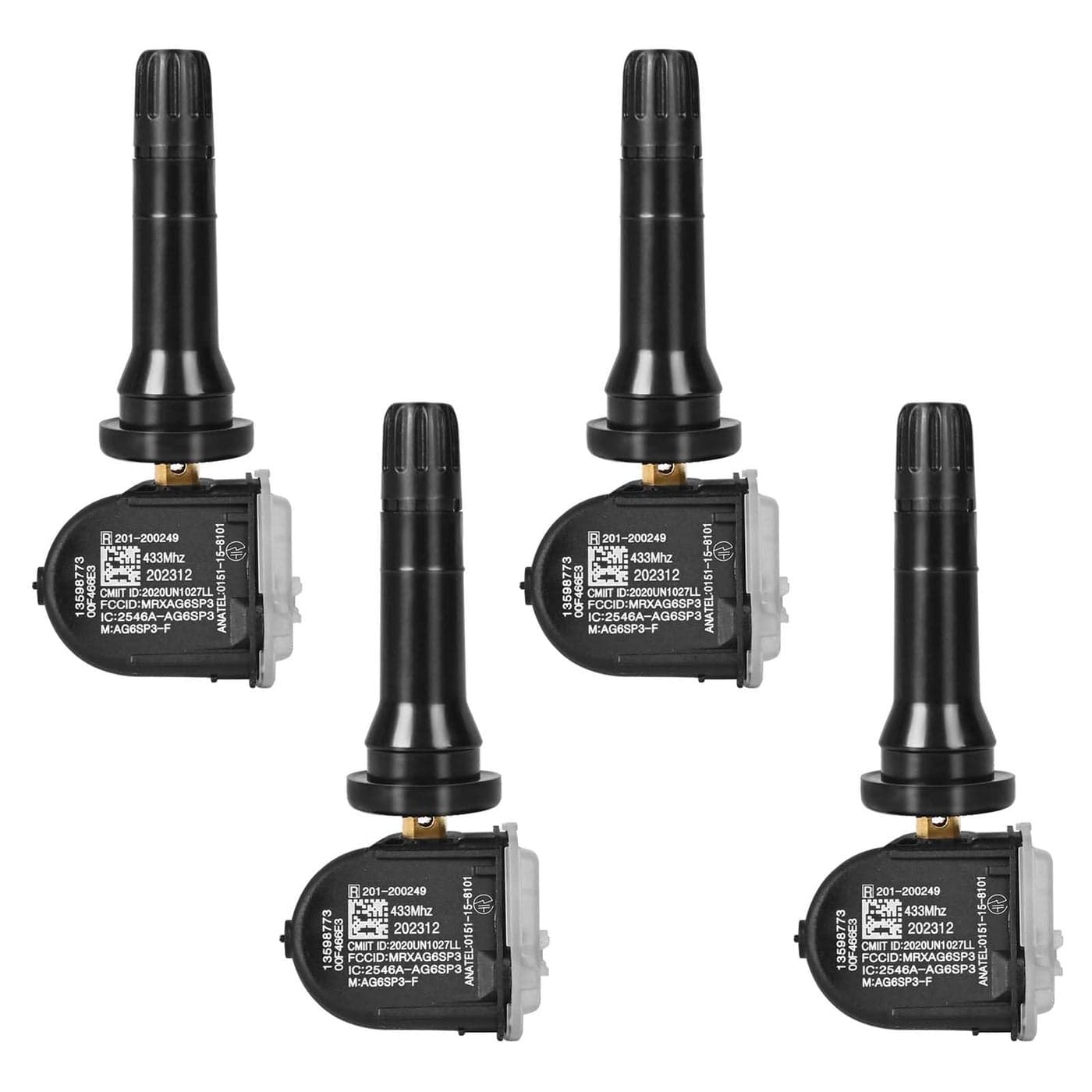 RLP Set of 4 TPMS Tire Pressure Monitoring System Sensor 433MHz Compatible with Calillac GMC Malibu Silverado Impala CruzeRegal Lacrosse Replace OE13598773 13516165 13589601 13506028 13594222