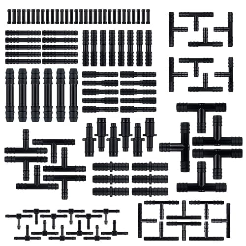 115PCS Car Vacuum Hose Connector Assortment,12 Sizes Vacuum Tube Vacuum Line Kit with Tee/Straight/Reducer Connector,Heat Resistant 240℃ (460℉) Car Spare Parts for Car Truck SUV