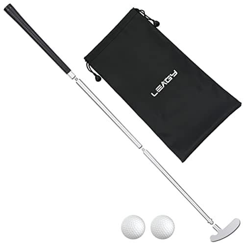 LEAGY 4-Sections Portable Best Golf Two-Way Putter Left and Right Hand, 2 Golf Balls Isolated On White Background, 1Pack Golf Bag