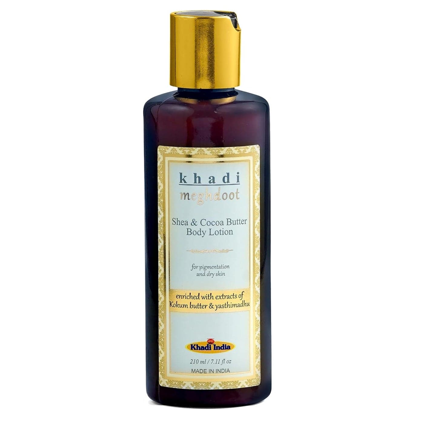 Khadi Meghdoot Shea Cocoa Butter Intense Hydrating Body Lotion Winter Cream for Men and Women Enriched With Extracts of Kokum Butter and Yasthimadhu for Pigmentation and Dry Skin 210ml Pack of 1