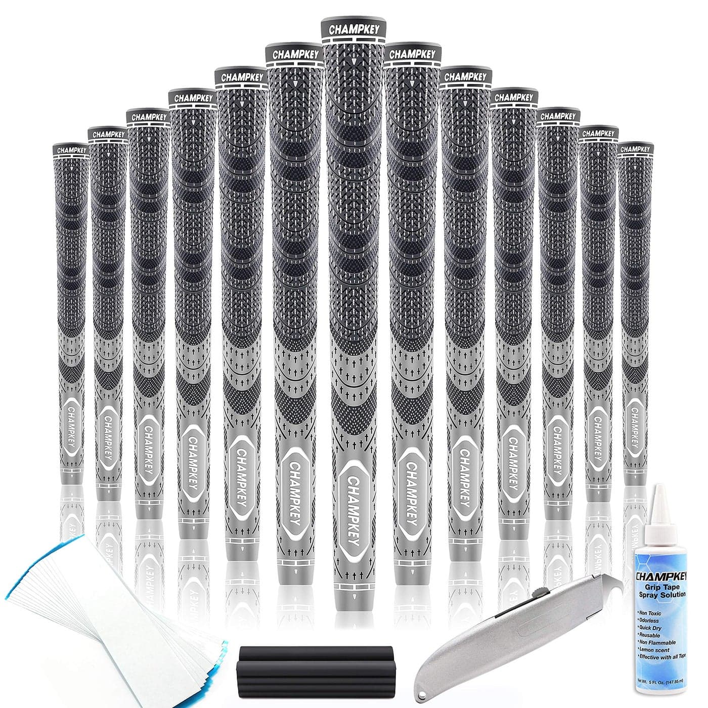 CHAMPKEY Premium Hybrid Golf Grips 13 Pack All Weather Performance Choose Between Full Kits and 13 Grips