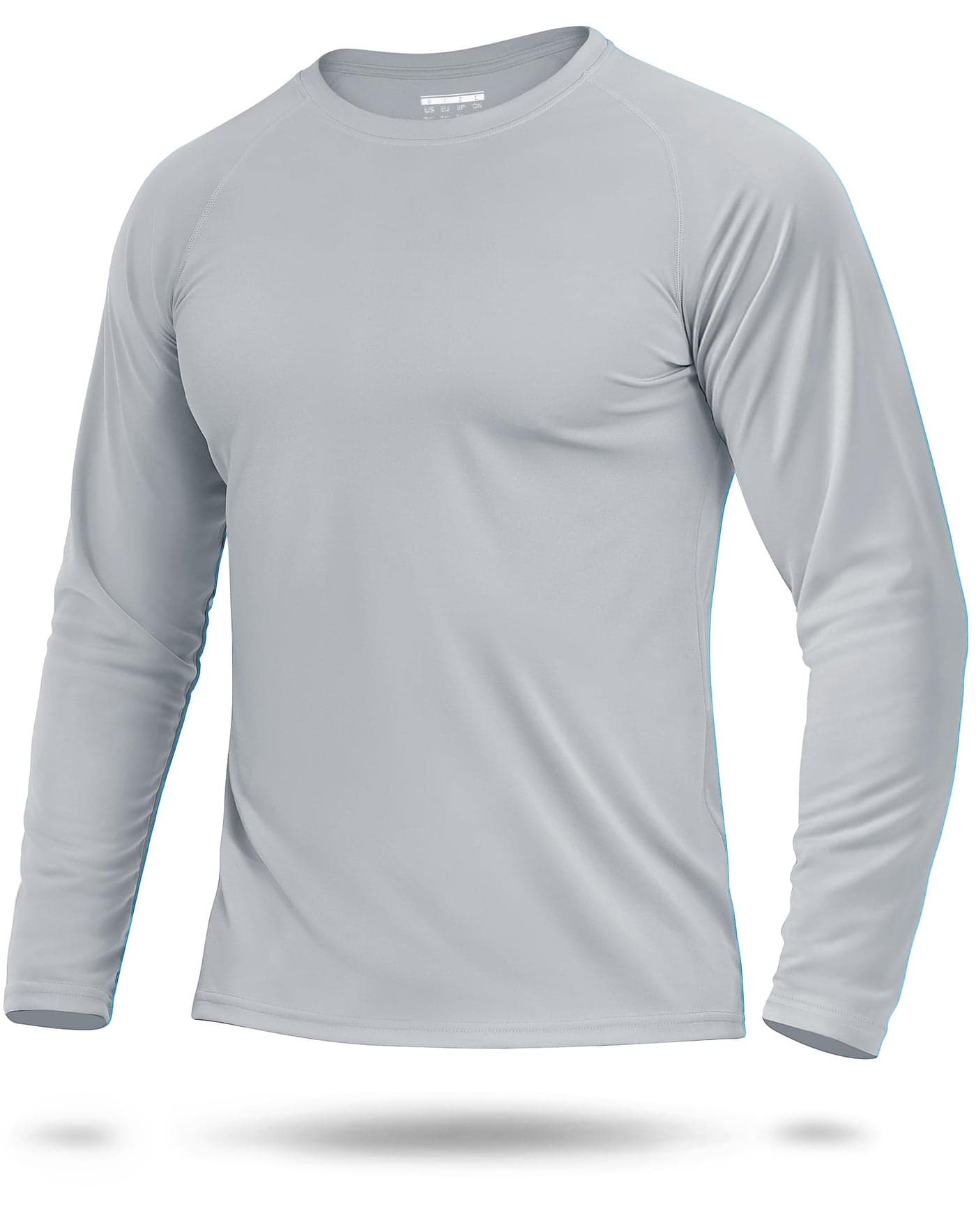Boladeci Mens Long Sleeve T Shirts UPF 50+ Sun Protection Clothing UV SPF Shirts Rash Guard Moisture Wicking Performance Summer Gym Swim Shirts(Gray)