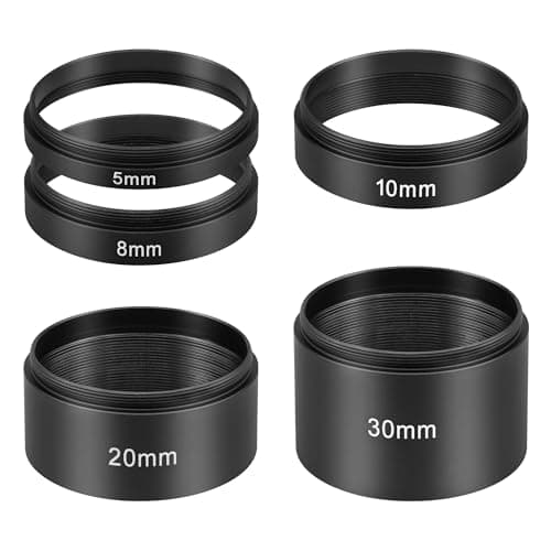 Astromania Astronomical 2"/M48-extension Tube Kit for Cameras and eyepieces - Length 5mm 8mm 10mm 20mm 30mm - M48x0.75 on Both Sides