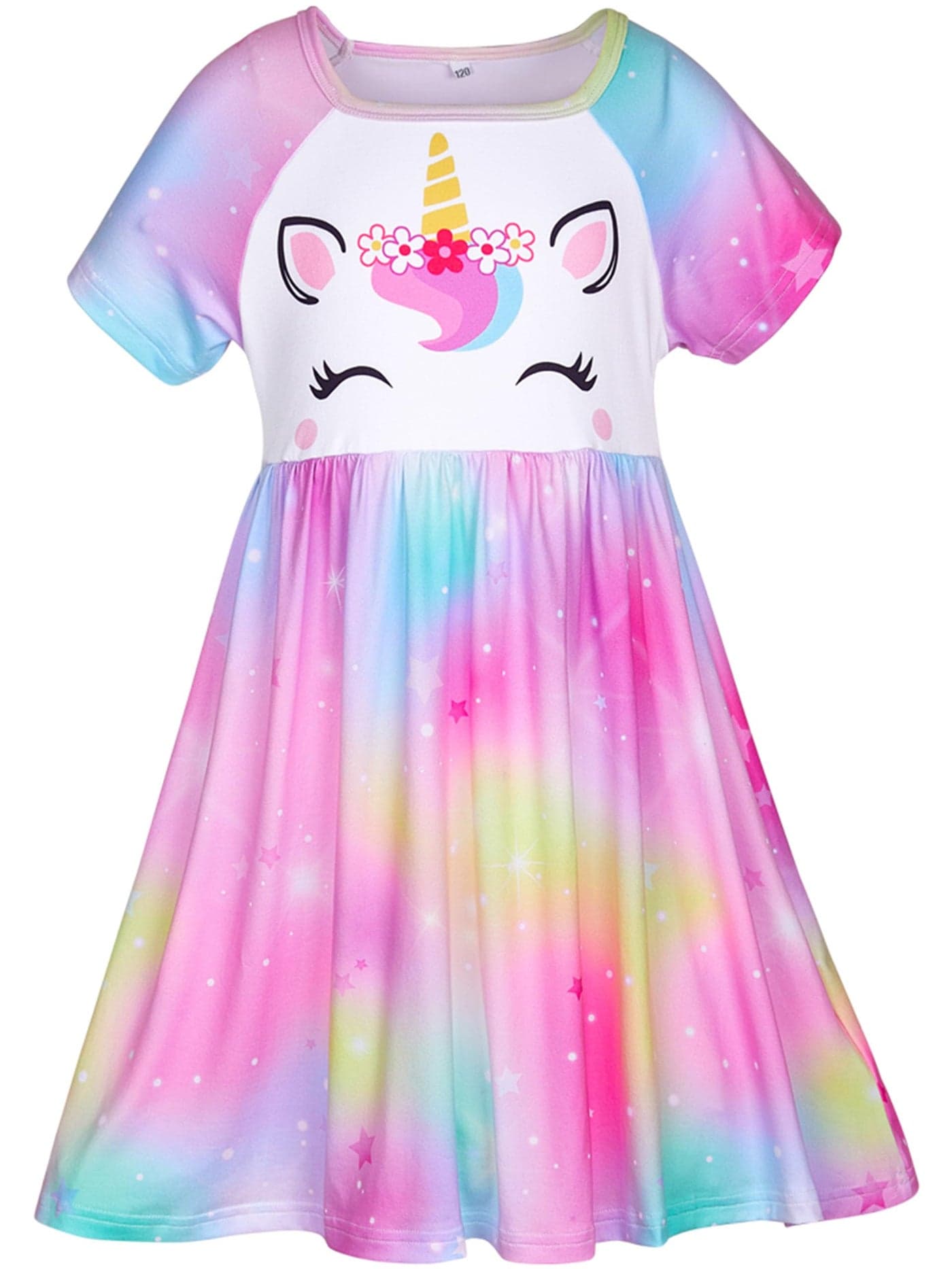 ICOSY Girls Nightgowns Unicorn Dress Pajamas for Kids Toddler Princess Nightgown Dress Unicorn Clothes for Girls