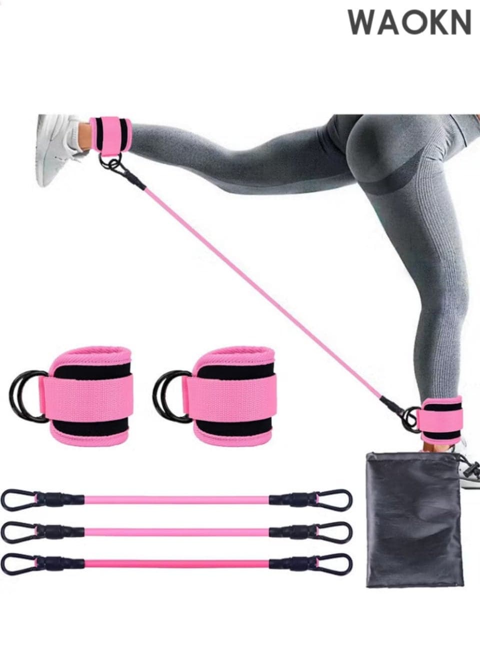 Ankle Resistance Bands with Grips, Ankle Bands for Workout ,Ankle Resistance Bands with Cuffs,Home Gym Training Equipment, Glute Exercise Equipment, Exercise Bands for Women Legs,Exercise Bands for Lift Women