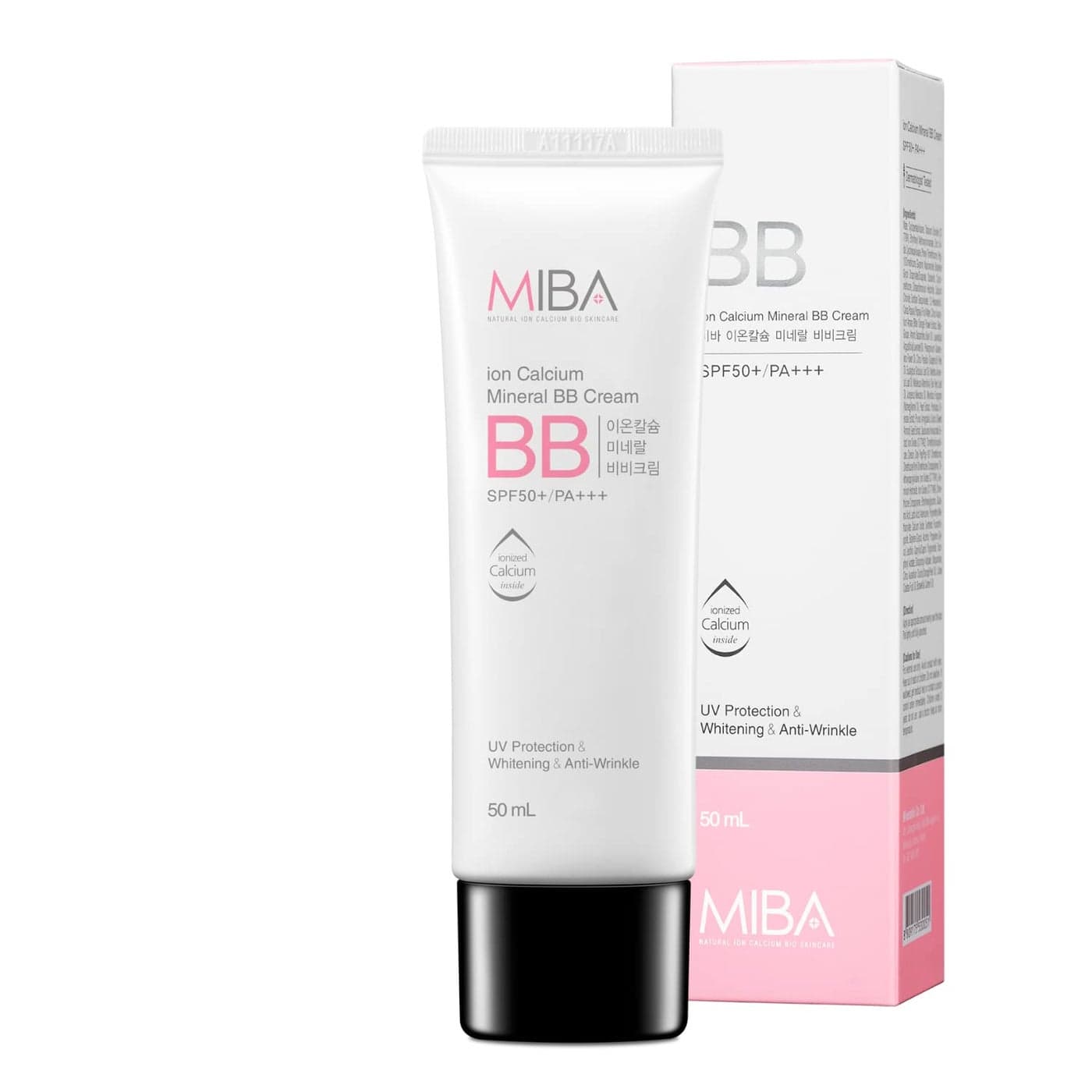 MIBA Ion Calcium Mineral BB Cream 50ml 169 floz Patent raw material mineral ion calcium Thin but overwhelming coverage Long lasting power Excluding chemicals as much as possible