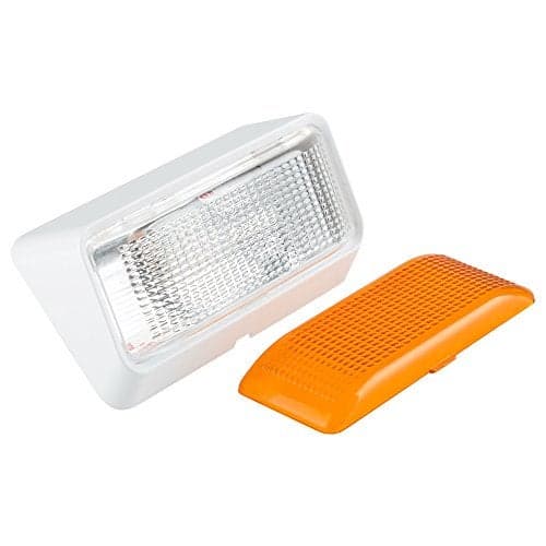 Lumitronics RV 12V LED Outdoor Exterior Porch Light Utility Lighting Fixture Clear Amber Lenses Used for Camper Lights White