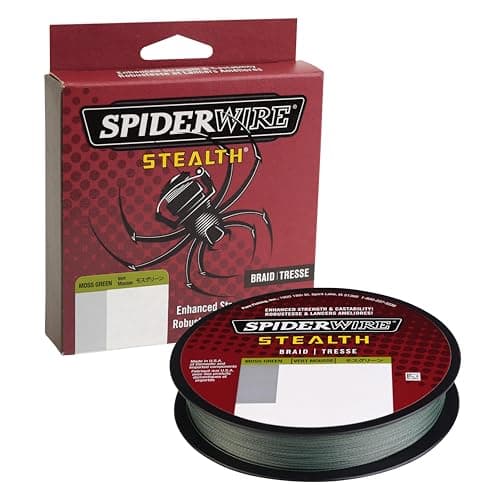 SpiderWire Stealth® Superline, Moss Green, 15lb | 6.8kg, 500yd | 457m Braided Fishing Line, Suitable for Freshwater and Saltwater Environments